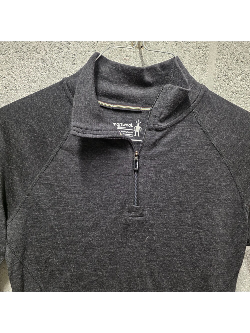 Smartwool Women's Classic Thermal Merino 250 Base Layer 1/4 Zip Charcoal Gray M